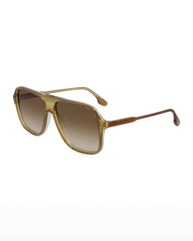Guilloche Acetate Navigator Sunglasses